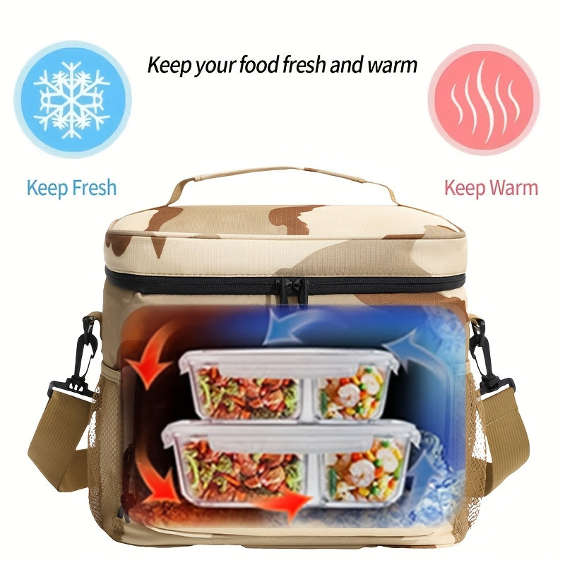 Leakproof Adjustable Strap Multiple Compartments Insulated Cooler Lunch Bag