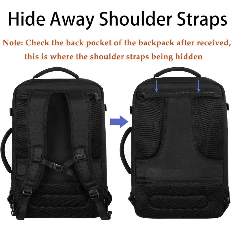 Carry On Backpack – Extra Large Expandable Travel Daypack (10.57 gal)