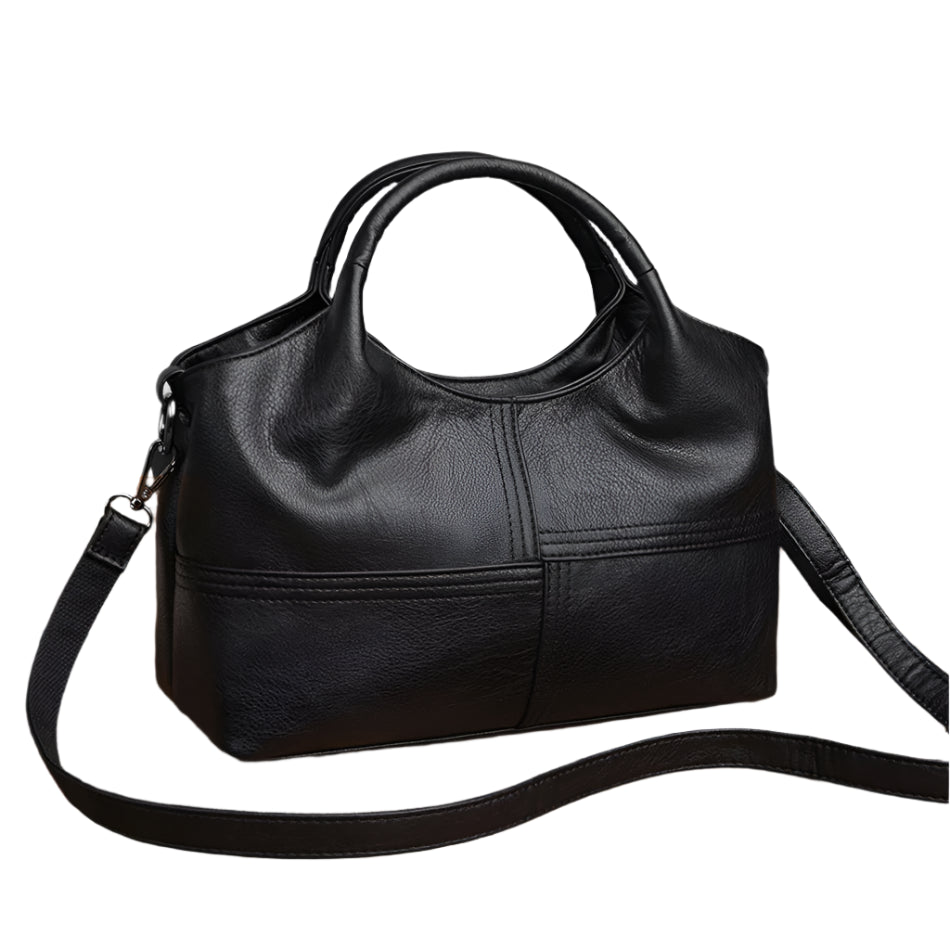 Genuine Brand Soft Leather Small Crossbody Tote – Casual Designer Shoulder Bag