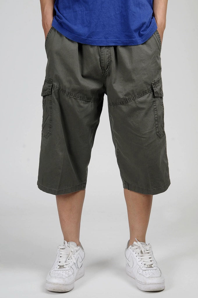 Men's Pure Cotton Workwear Pants: High-Waist, Loose Fit, Extra Large