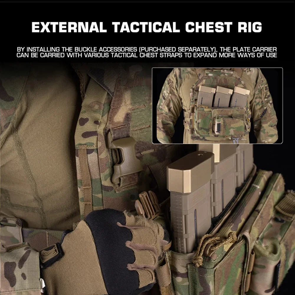 Comfort Lightweight MOLLE Quick Release Army Airsoft KZ Tactical Vest