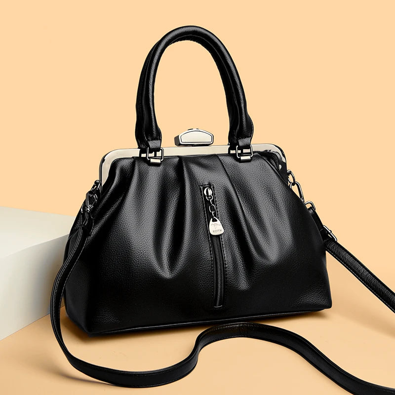 Women's Casual Tote Bag: Designer PU Leather Shoulder Crossbody