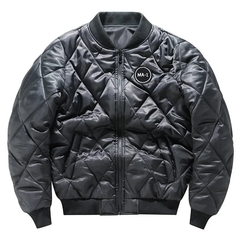Men's Trendy MA-1 Jacket: Embroidered Casual Flight Style