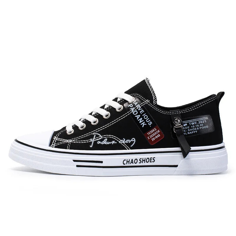 Men's Summer Canvas Sneakers: Low-Top, Breathable, Trendy Sneakers