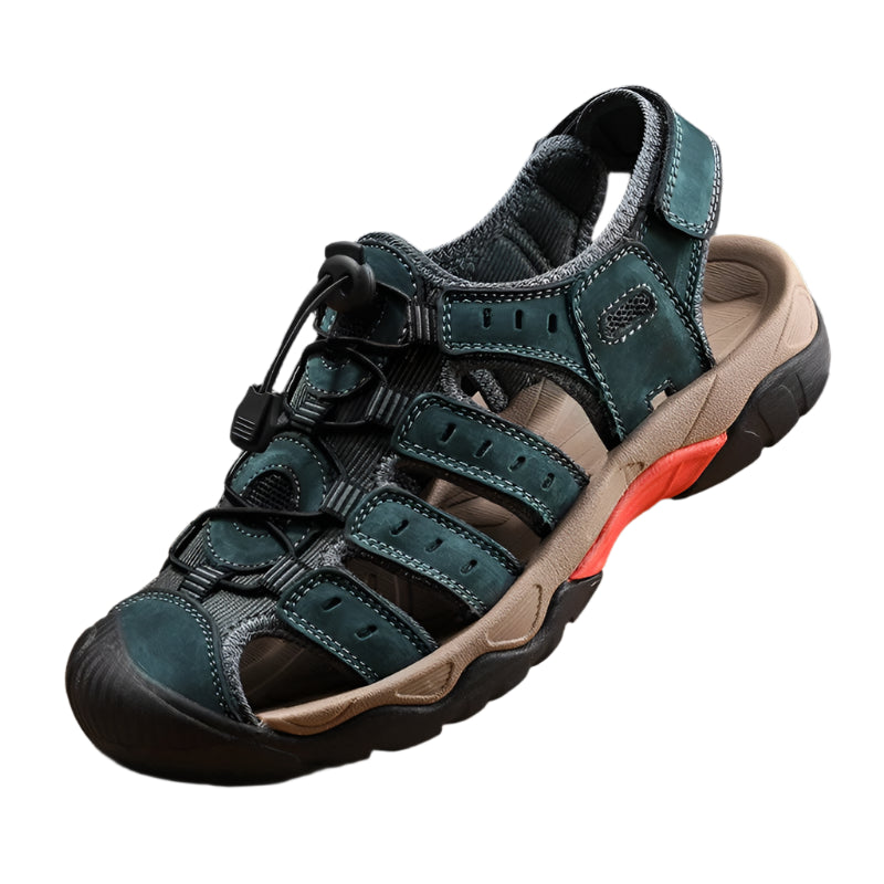 Men’s Soft Genuine Leather Roman Sandals – Outdoor Summer Shoes