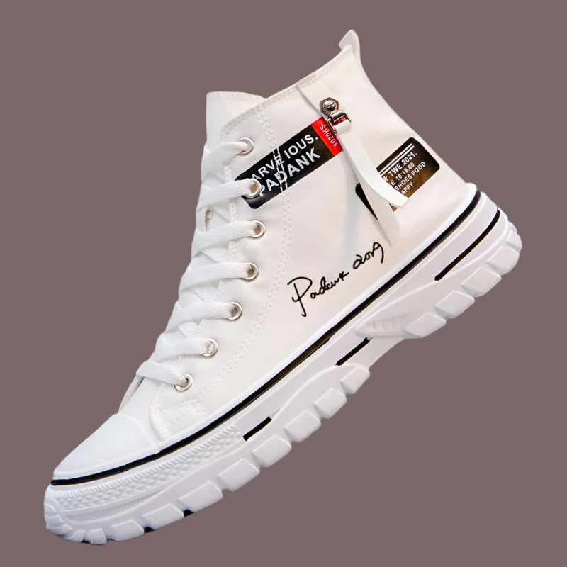 Men's Vulcanized Canvas Shoes: High-Top, Breathable, Platform Sneakers