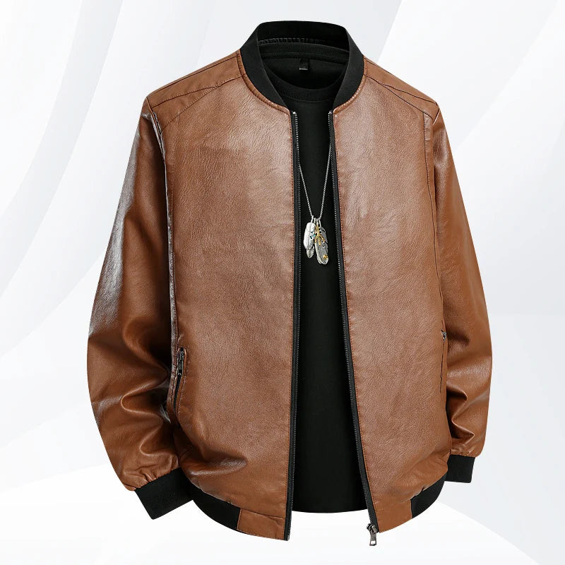 M-8XL Punk Style Men's PU Leather Jacket