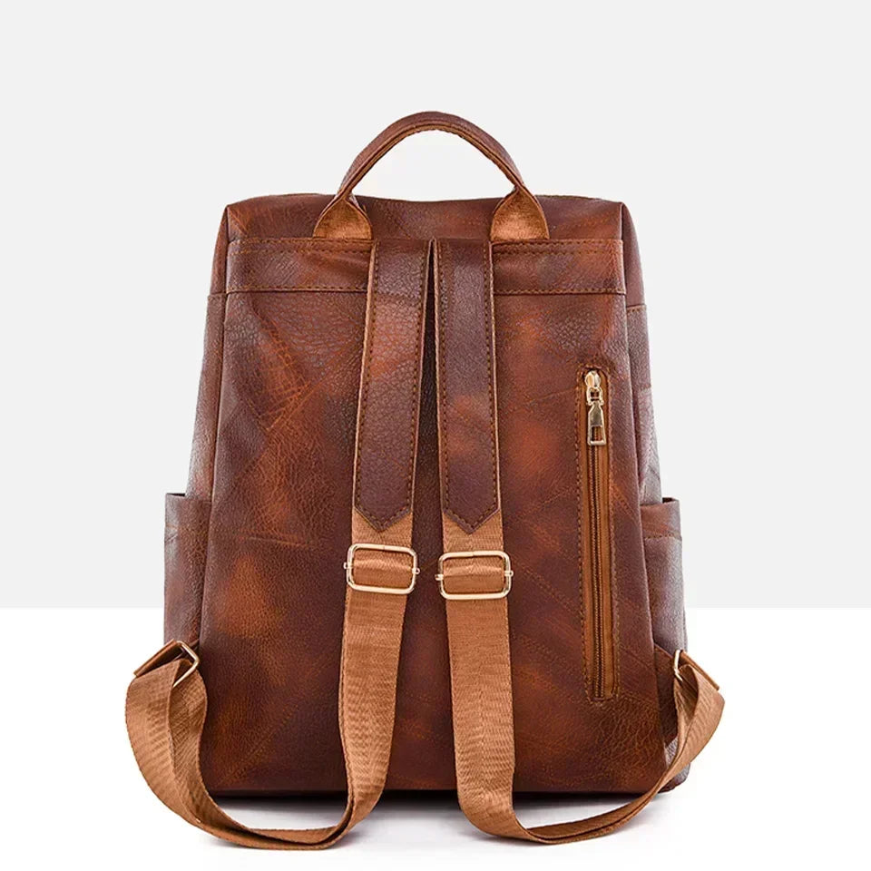 Vintage Leather Women’s Backpack – Fashionable Daily Commute & Travel Daypack