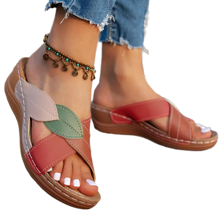 Comfortable Wedge Heel Sandals - Summer Women's Heeled Slippers