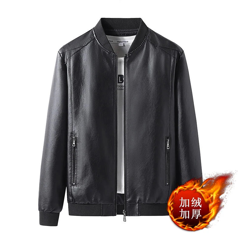 M-8XL Punk Style Men's PU Leather Jacket