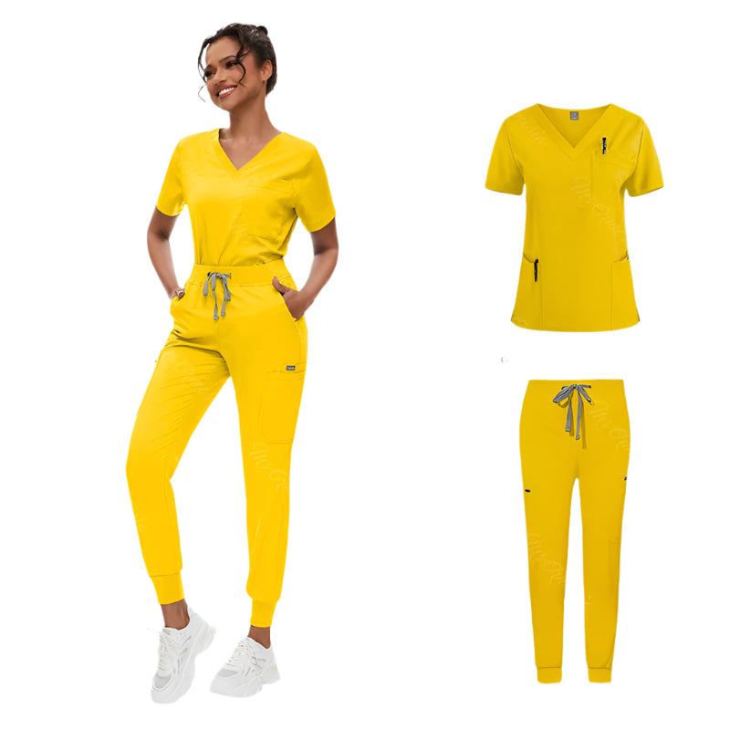 Sparkling Anti Wrinkle Washable Soft Fabric Workwear Jogger Scrubs