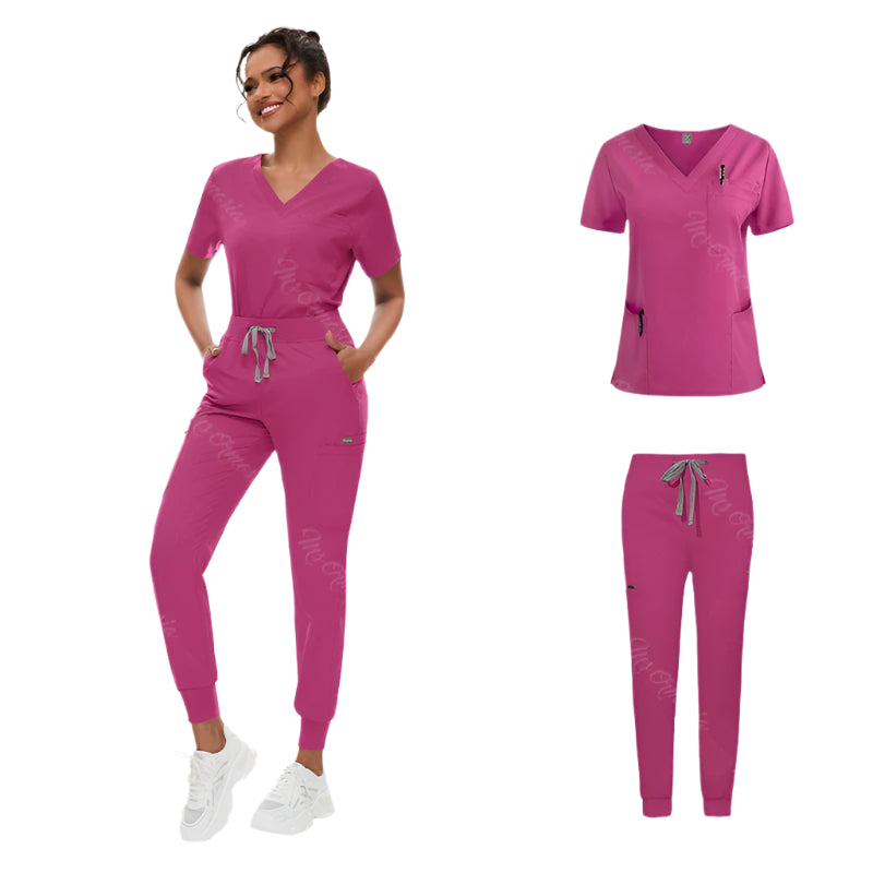 Sparkling Anti Wrinkle Washable Soft Fabric Workwear Jogger Scrubs