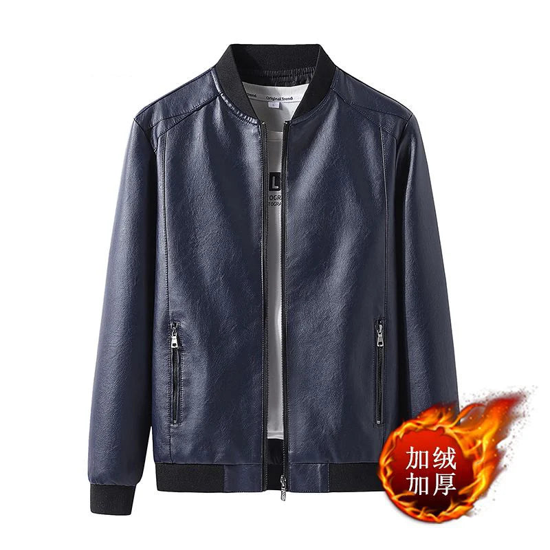 M-8XL Punk Style Men's PU Leather Jacket