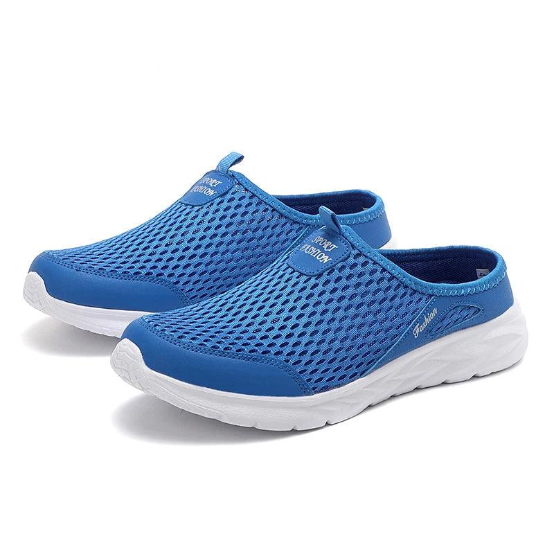 Breathable Mesh Men’s Summer Half Slippers | Lightweight Walking Shoes