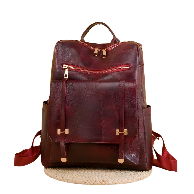 Vintage Leather Women’s Backpack – Fashionable Daily Commute & Travel Daypack