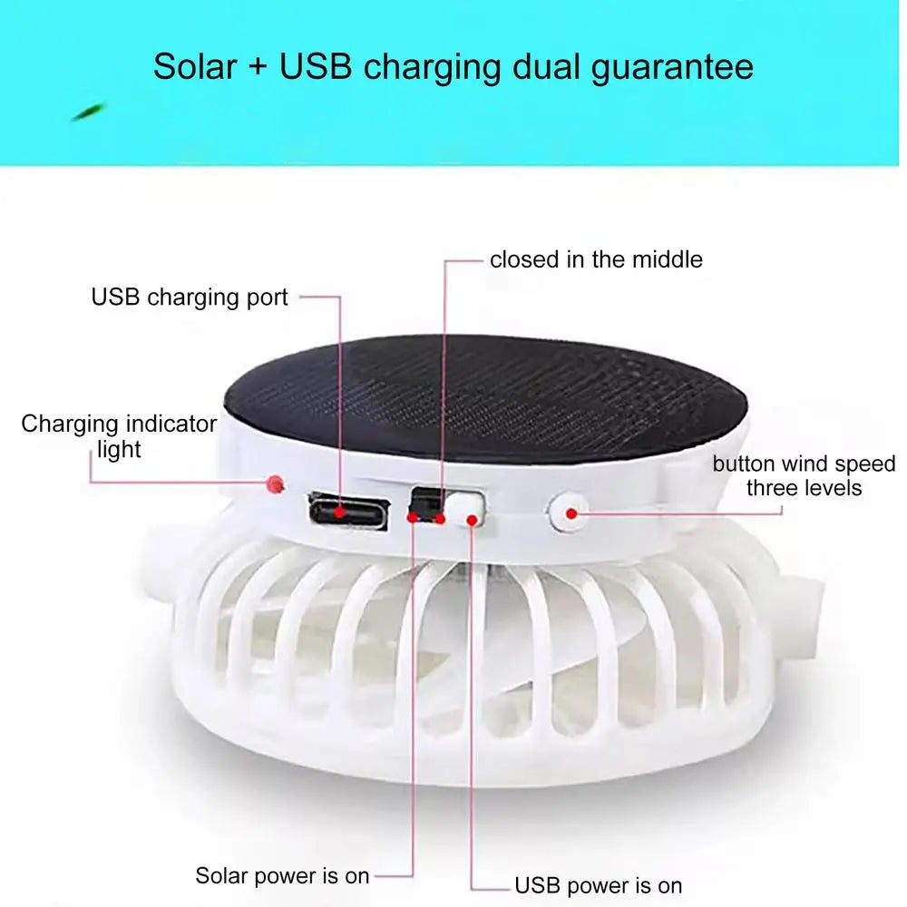 Solar Fan Hat - Unisex Breathable Mesh Sun Protection for Summer