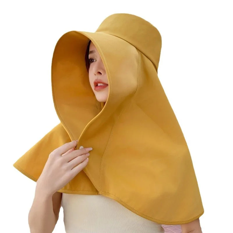 Women's Sun Protection Hat: Large Brim UV Face & Neck Cover