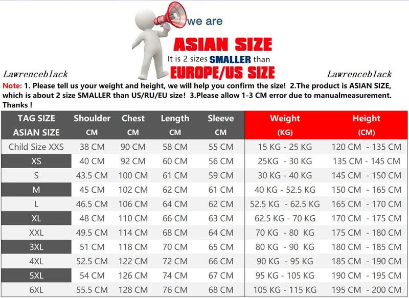 M-8XL Punk Style Men's PU Leather Jacket Chart