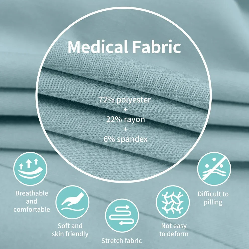Stylish & Comfortable: Long Sleeve Fashion Medical Scrub Set for All-Day Comfort