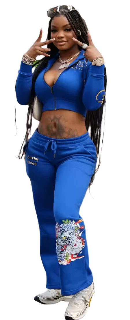 Women's Hoodie Top and Pant 2-Piece Set: Sexy and Elegant Outfits for Fall and Winter - JVMCL