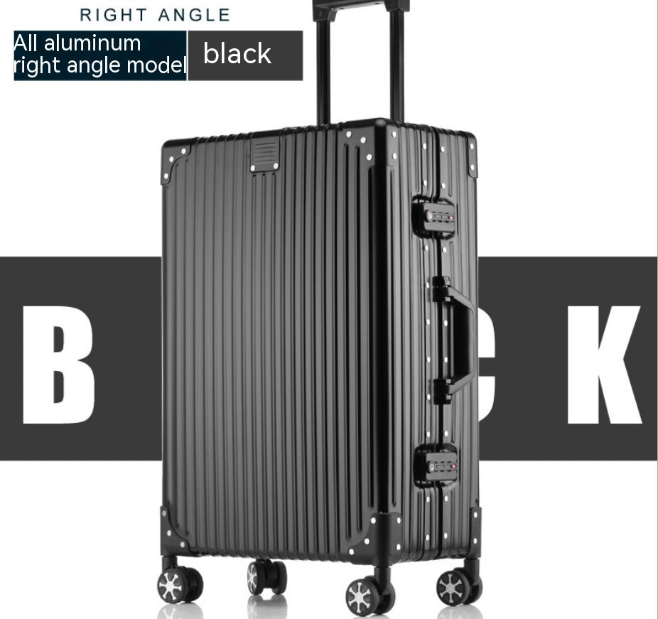 Black suitcase with wheels on a white background