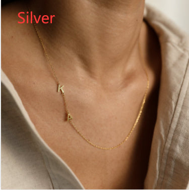 Minimalist Sideways Initial Name Custom Necklace Perfect Gift For Mom
