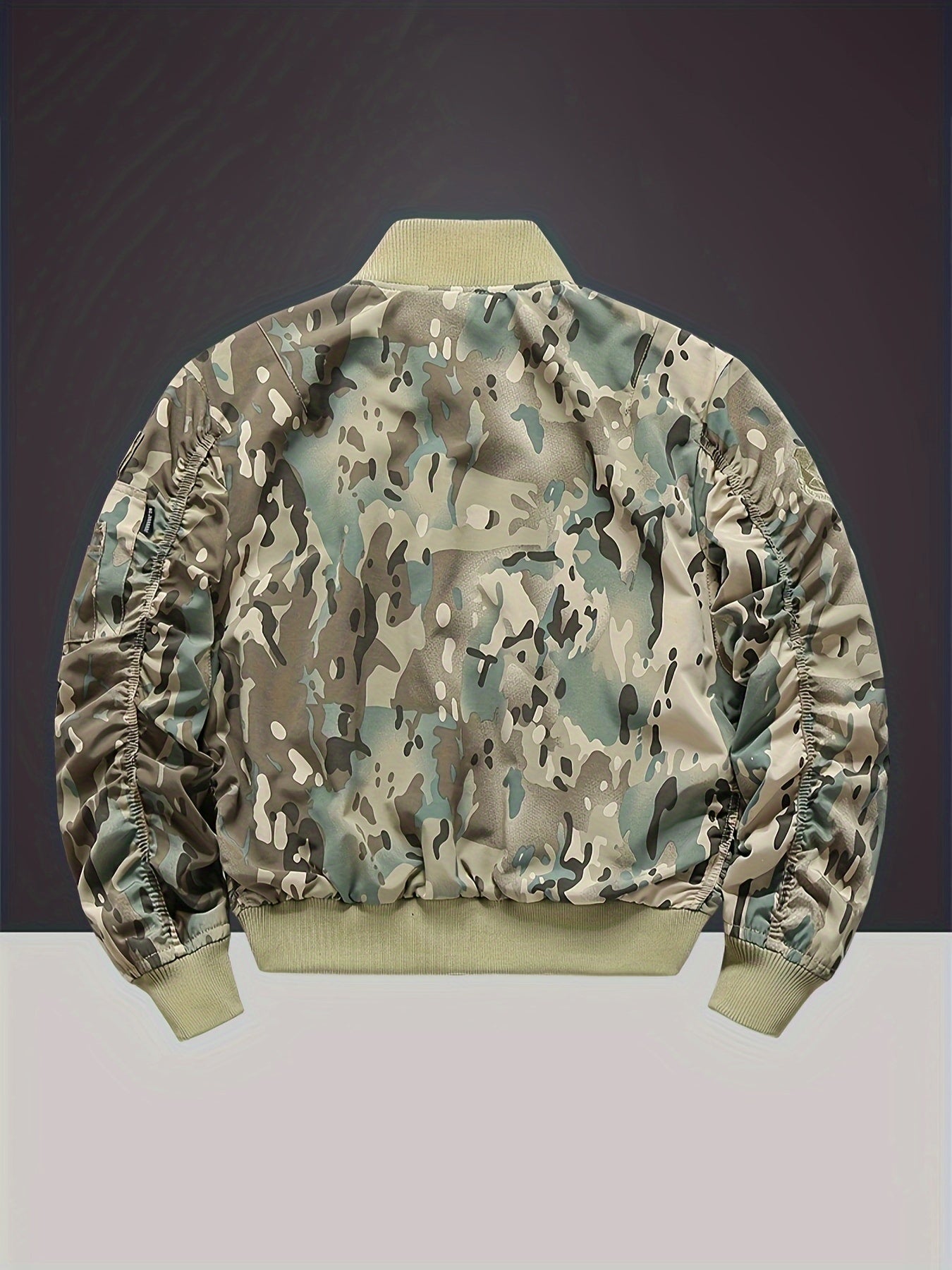 Camouflage jacket on a gradient background
