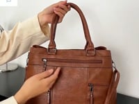 Elegant Women's Leather Handbag – Large Casual Tote & Crossbody Bag