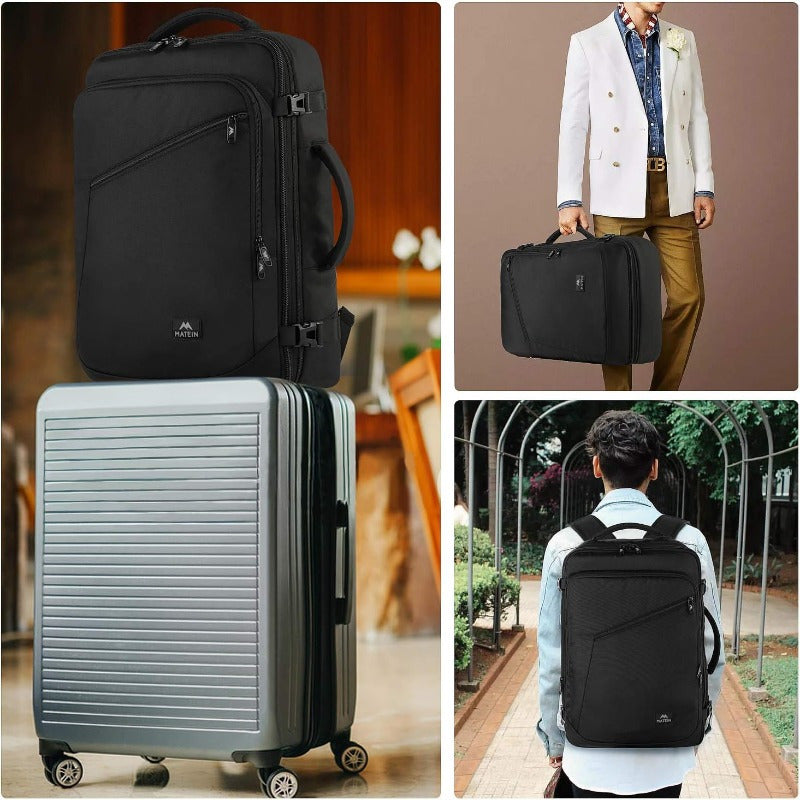 Carry On Backpack – Extra Large Expandable Travel Daypack (10.57 gal)
