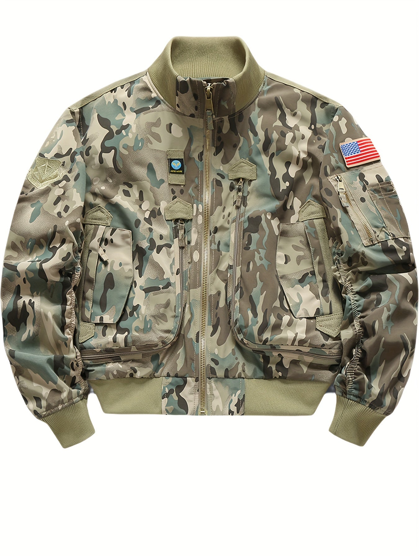 Men’s Tactical Bomber Jacket – Multi-Pocket Outdoor Style