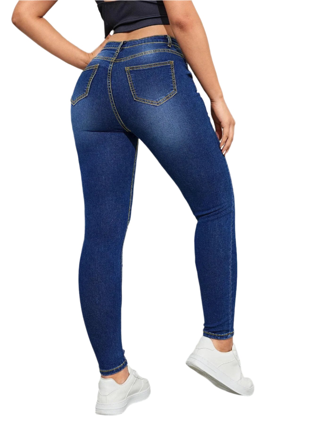 Women's Fall High Waist Skinny Jeans - Fashion Stretch Denim Pants