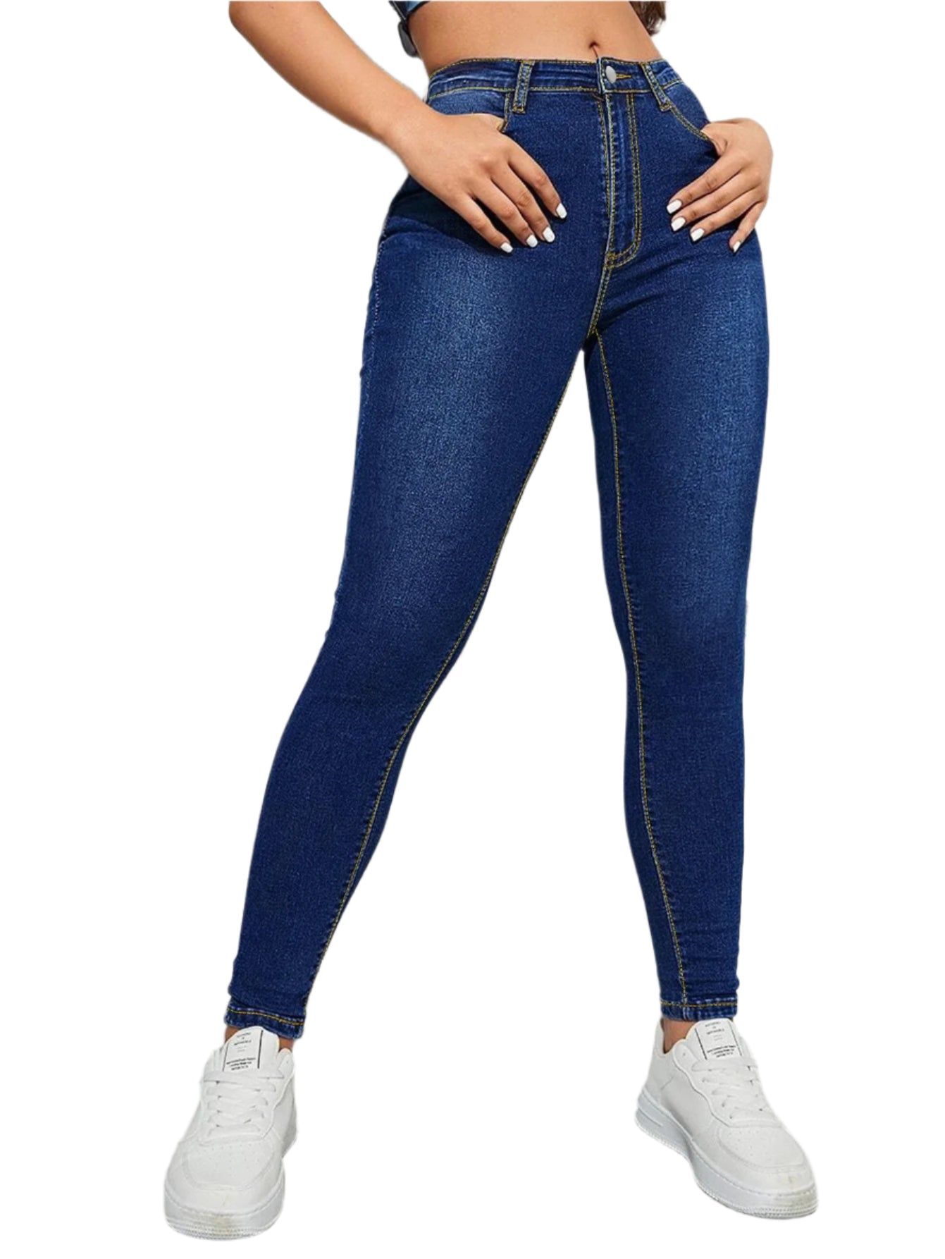 Women's Fall High Waist Skinny Jeans - Fashion Stretch Denim Pants