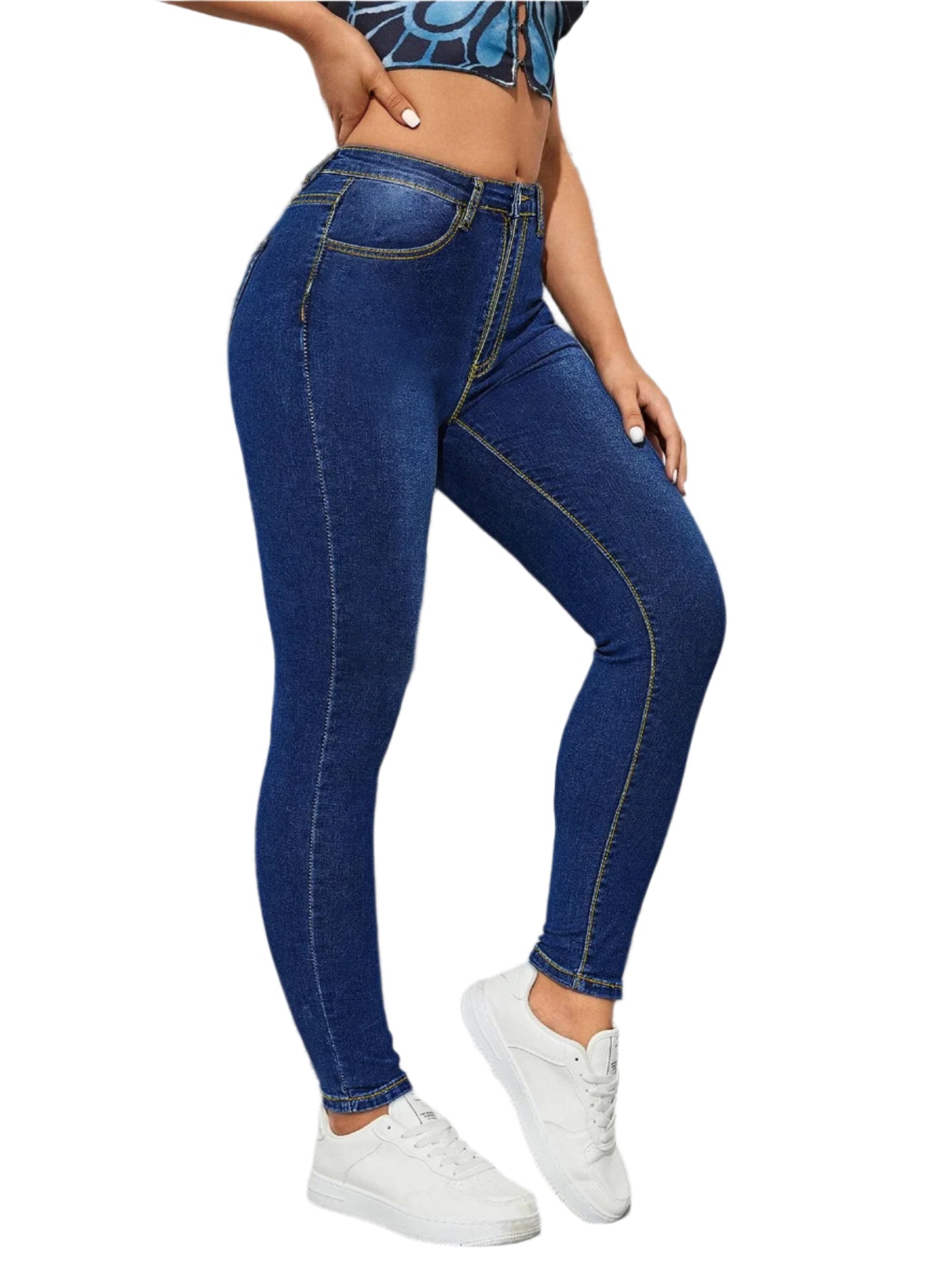 Women's Fall High Waist Skinny Jeans - Fashion Stretch Denim Pants
