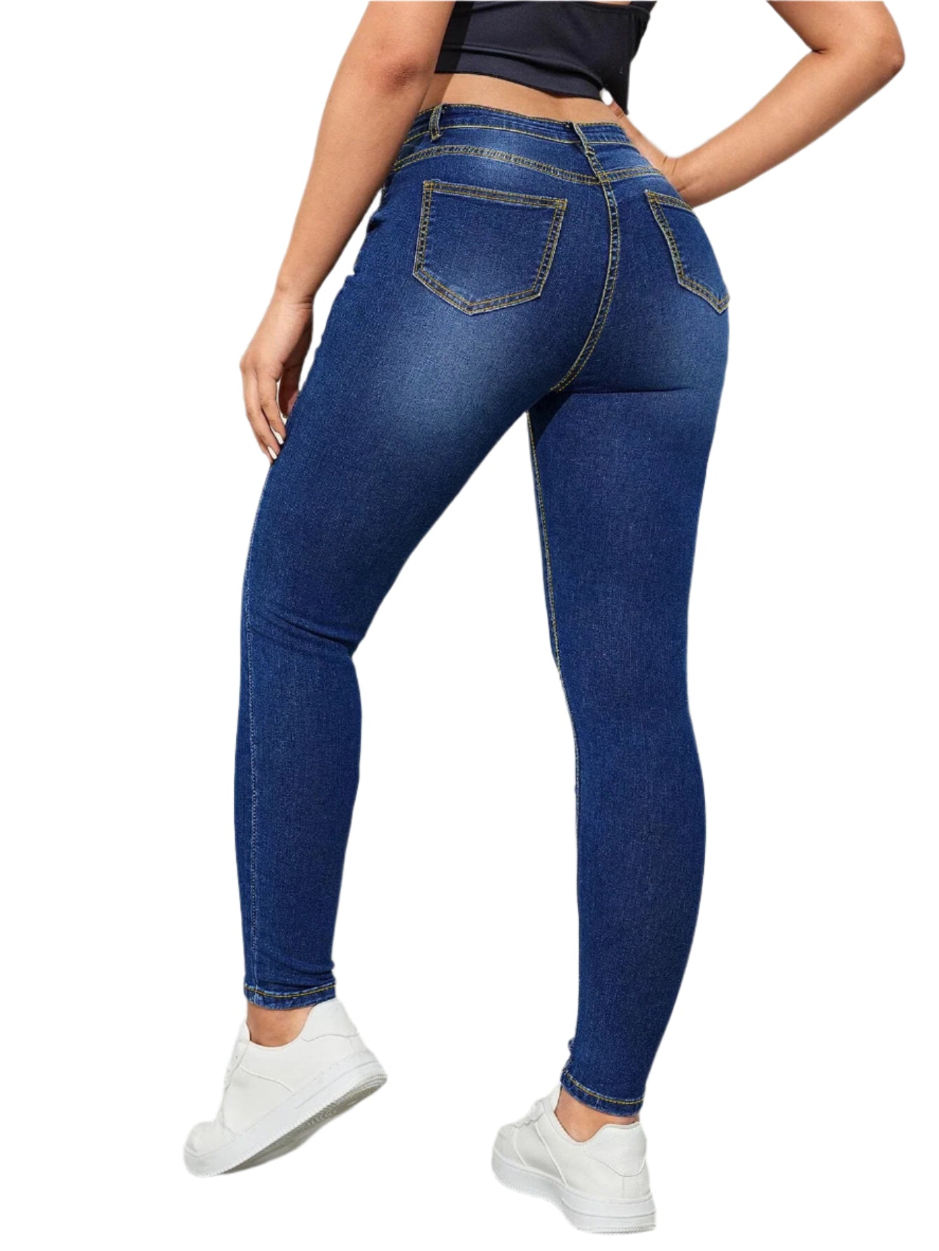 Women's Fall High Waist Skinny Jeans - Fashion Stretch Denim Pants