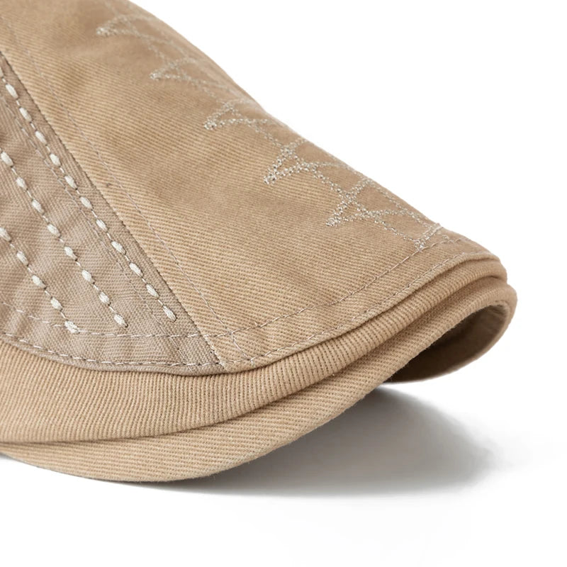 Vintage Fashion Beret - High Quality Cotton Visor Flat Cap for Men