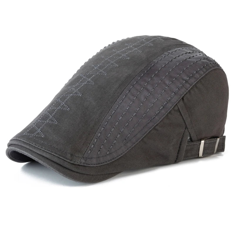 Vintage Fashion Beret - High Quality Cotton Visor Flat Cap for Men