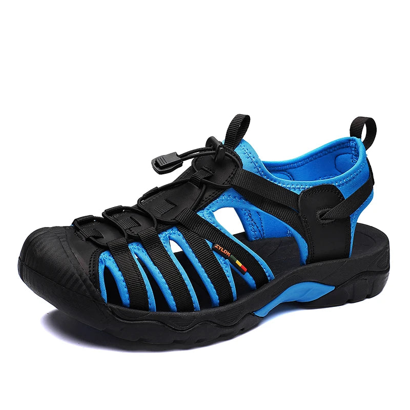 Genuine Leather Men’s Sandals – Summer Soft Outdoor Beach Shoes