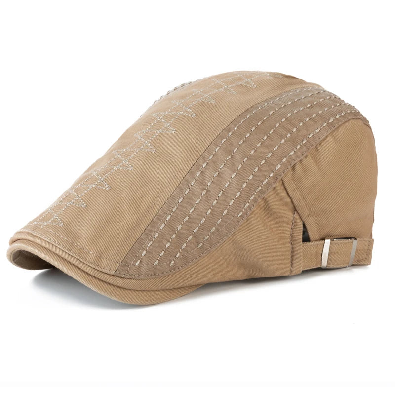 Vintage Fashion Beret - High Quality Cotton Visor Flat Cap for Men