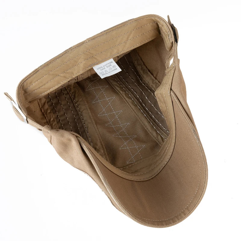 Vintage Fashion Beret - High Quality Cotton Visor Flat Cap for Men