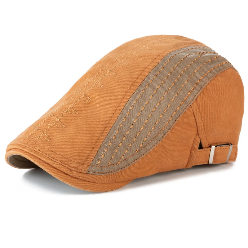 Vintage Fashion Beret - High Quality Cotton Visor Flat Cap for Men