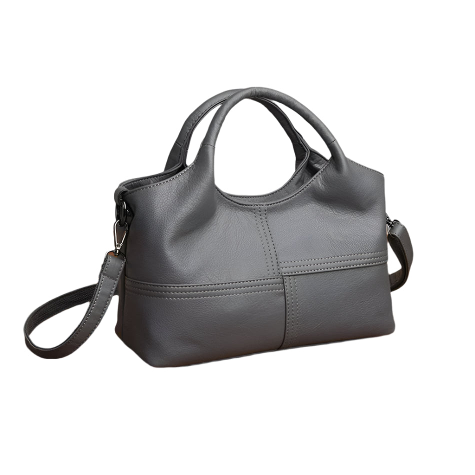 Genuine Brand Soft Leather Small Crossbody Tote – Casual Designer Shoulder Bag