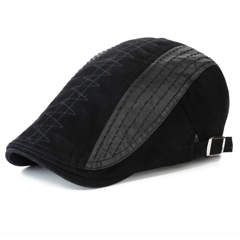 Vintage Fashion Beret - High Quality Cotton Visor Flat Cap for Men