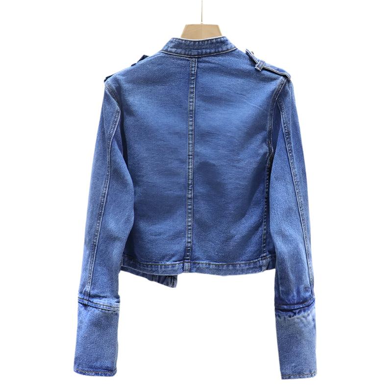 Short Slim-Fit All-Match Socialite Style Denim Jacket - JVMCL