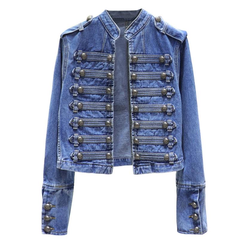 Short Slim-Fit All-Match Socialite Style Denim Jacket - JVMCL