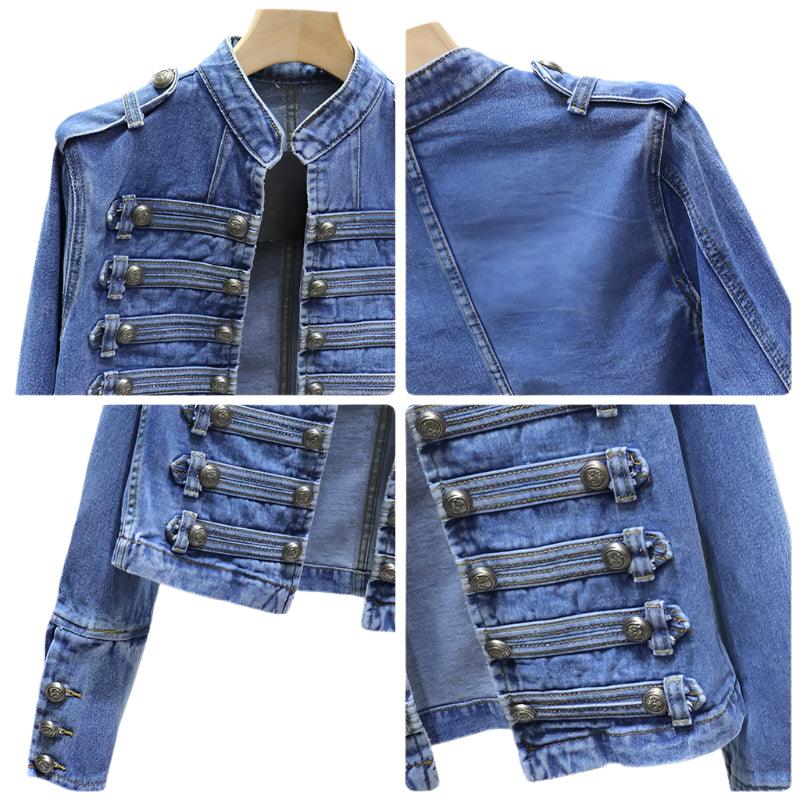 Short Slim-Fit All-Match Socialite Style Denim Jacket - JVMCL