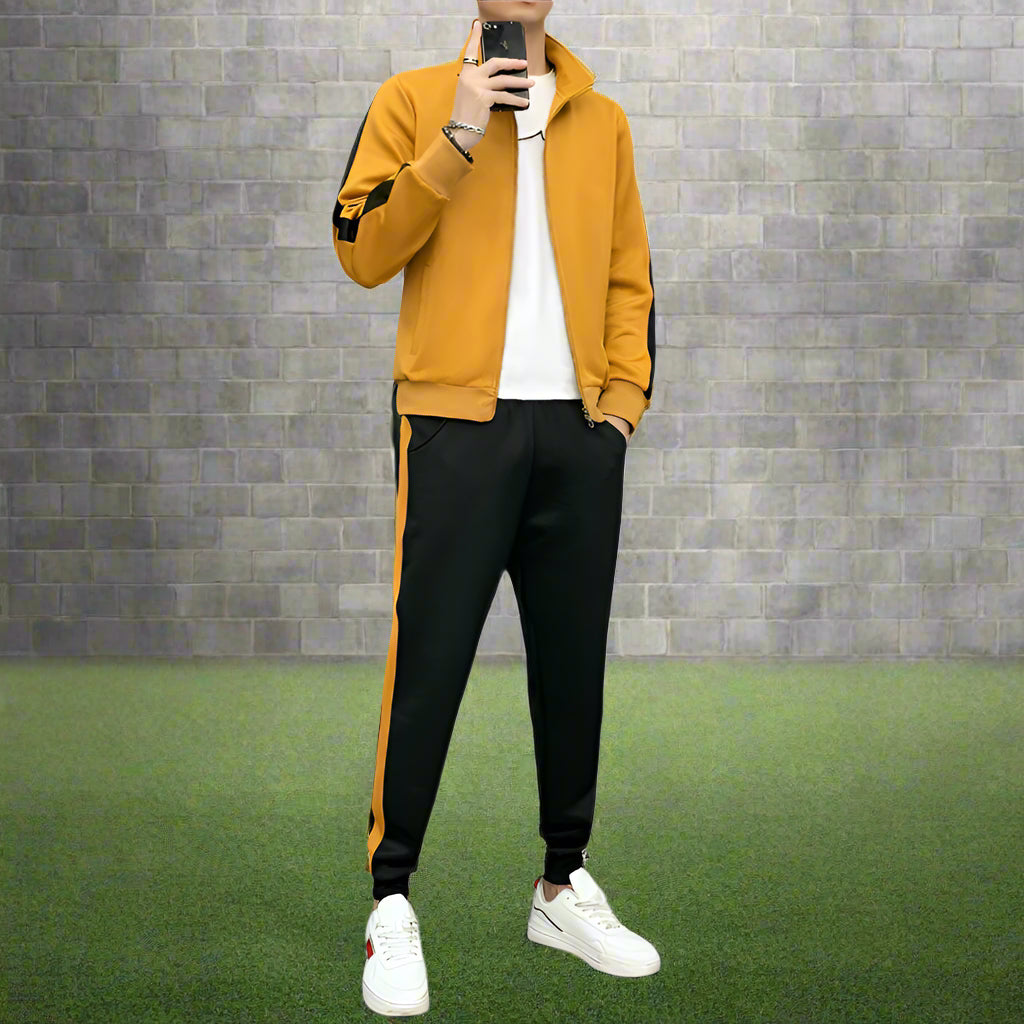 Spring Trendy 2-Piece Stand Collar Sportswear Suit Set