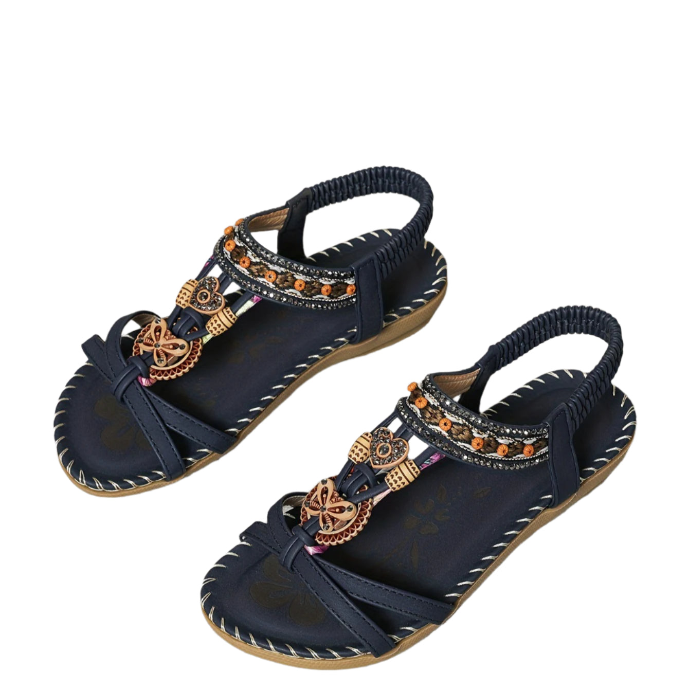 Boho Floral Thong Sandals – Women’s Summer Beach Flat Shoes