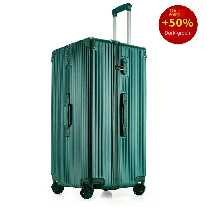 Oversized Cipher Suitcase | ABS+PC Trolley Luggage with Lock & Wheels