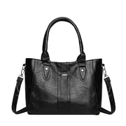 Vintage Soft Leather Handbag – Large Capacity Designer Shoulder Tote for Women