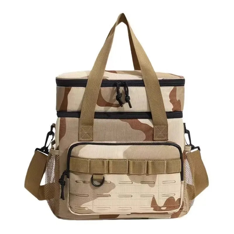 High-Capacity Tactical Thermal Double-Layer Insulated Cooler Bag Backpack
